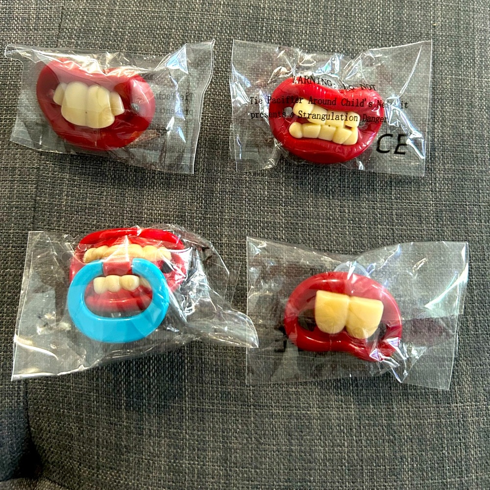 4 pack Funny pacifiers